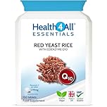 Health4All Red Yeast Rice with CoQ10, 2.99mg monacolin k per Tablet, 5 Months Supply 150 Tablets, Cholesterol Lowering Supplement, Vegan, Gluten Free, Citrinin Free | Made in UK