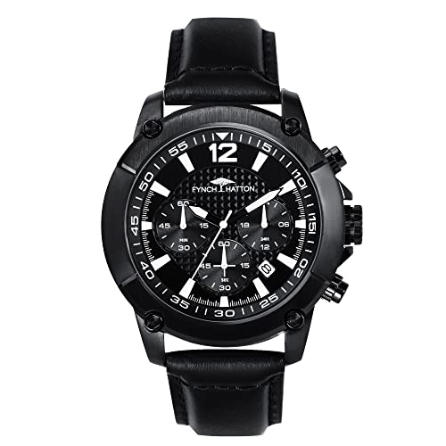 Montre Fynch Hatton FHT-0006-LC acier noir : du bureau aux soirées citadines
