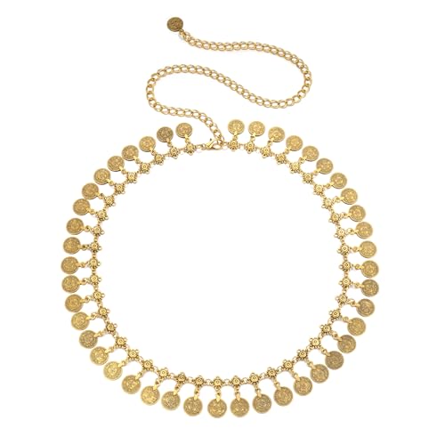 CHIC DIARY Gold Coin Belt