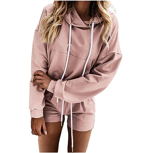 EMATOP Zweiteiler Outfit Damen Sport Trainingsanzug Kuschelig Sweatshirt...