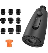 WOWOW Matte Black Pull Down Kitchen Faucet Head Replacement, 3 Function Kitchen Sink Faucet Spray...