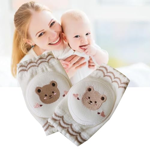 Fafeicy Baby Knee Pads Premium Cotton Soft Comfortable Infant Knee Protector for Crawling Toddling Boys Girls (Bear)2