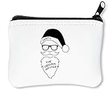Größe: 12 x 8cm. Santa is The Original Hipster Reißverschluss-Geldbörse Brieftasche Geldbörse