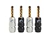 KnuKonceptz eKs BFA Style Banana Plugs - Set of 4-2 Pair