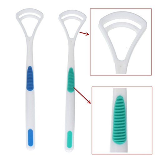 Ungfu Mall 2Pcs Oral Dental Care Tongue Cleaner Brush Scraper Bad Breath by Ungfu Mall