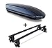 Produktbild Dachbox VDPMAA320 abschließbar schwarz 320 Ltr + Dachträger Menabo Tema kompatibel mit Ford Mondeo SW/Kombi ohne Reling 2007-2014 Stahl