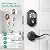 Smart Front Door Lock with Fingerprint: Hornbill Keyless Entry Door Lock with Handle Set Electronic Digital Deadbolt Keypad Lock Code App Alexa Auto for House Apartment Black