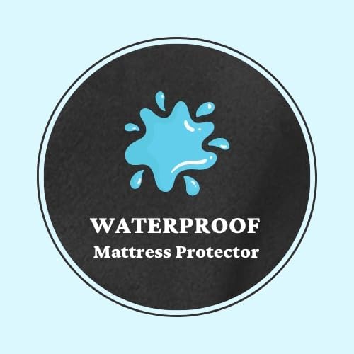 Image of Maximus Ultra Soft PVC Waterproof Mattress Protector Cover Double Bed | Mattress Protector Cover Double Bed - 72x72, Black