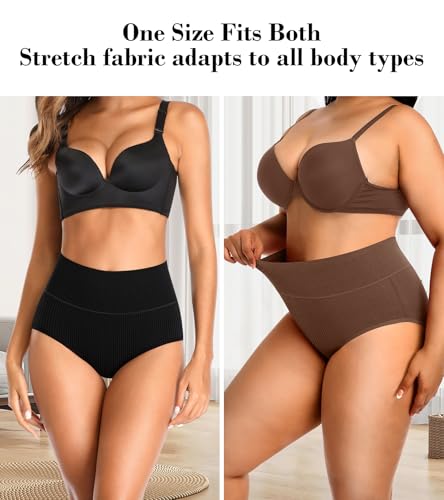 Image of High Waisted Womens Underwear Cotton Tummy Control Postpartum Essentials Full Coverage Panties Soft Comfortable Briefs