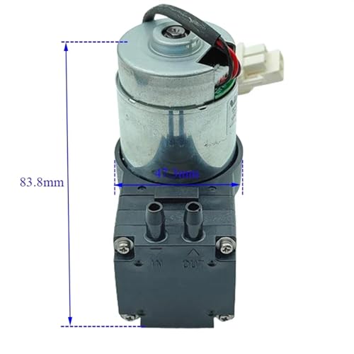 Bomba de vacío con motor sin escobillas, CC 12 V - 24 V, caudal 6 LPM, presión -80 kPa, bomba de succión micro de diafragma miniatura 3