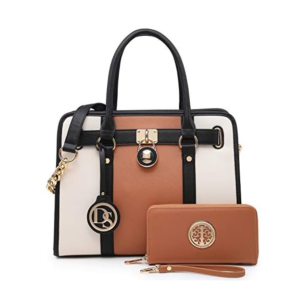 Dasein Women Handbags Purses Wallet Shoulder Bags Top Handle Satchel Purse Tote Work Bag Set 2pcs
