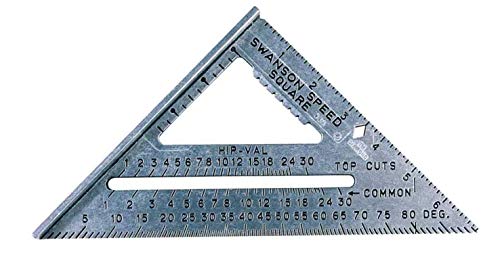 Swanson Tool S0101 7-inch Speed Square Layout Tool with Blue Book