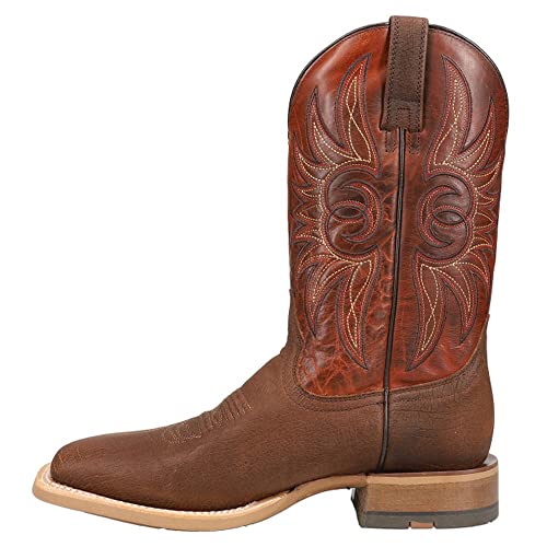 Ariat Mens Arena Winner Embroidered Square Toe Pull On Casual Boots Mid Calf - Brown3