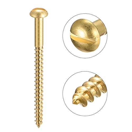 Tornillos autorroscantes uxcell M4x60mm latón 20 piezas miniatura 4