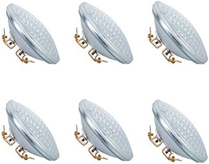 Goehiaul PAR36 LED Landscape Bulb 6W 6000K Cool White, AC/DC12V, 700Lumens 36W Halogen Equivalent, Water Resistant PAR36 LED Bulb (Pack of 6)