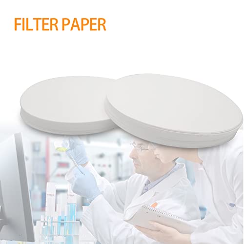 Quantitative Filter Paper Circles, 15cm Cellulose Filter Paper Particle Retention Medium Filtration Speed, Pack of 100