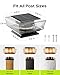 JACKYLED 4x4 Solar Post Cap Lights Outdoor 8 Pack, Transparent Case, Fence Post Light with 2 Color, Solar Powered Deck Lights for 5x5 6x6 Wood/Vinyl Posts, Waterproof for Garden Balcony Decor