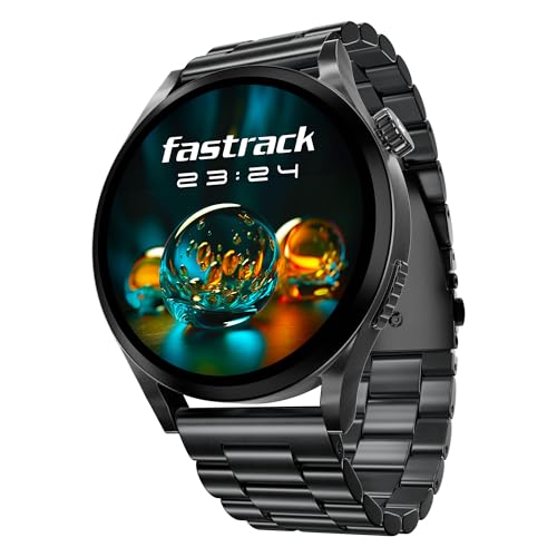 Image of Fastrack Radiant FX4 1.51 inch AMOLED Metal Smart Watch with Single Sync BT Calling, Functional Crown, All-Round Health Tracking, 100+ Sports Modes, IP68 - Smartwatch for Man & Woman (Gun Grey)
