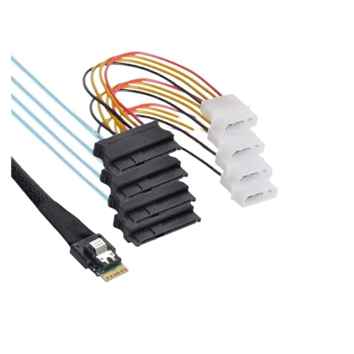 Cable SATA 0.5 m 4x a 4-SAS para servidor