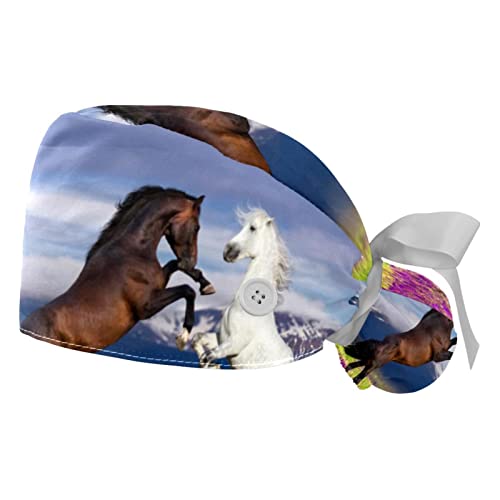 Chapeaux de travail JDEZ motif cheval avec bandeau lot de 2