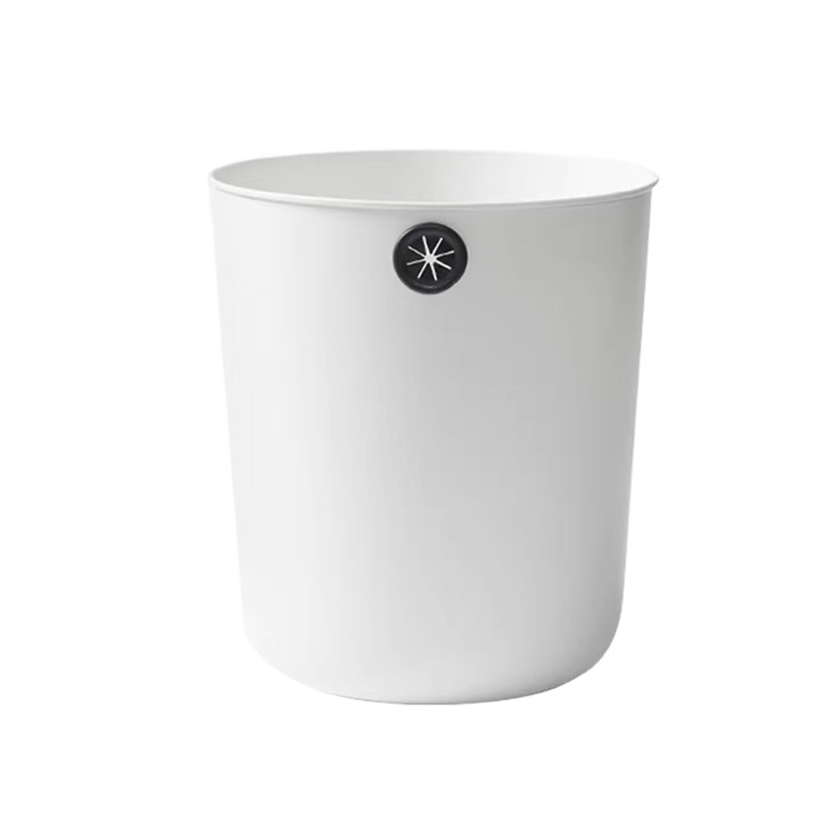 Bidone della spazzatura Soggiorno Pattumiera Casa Cucina Bagno WC(Bianco,Grande)