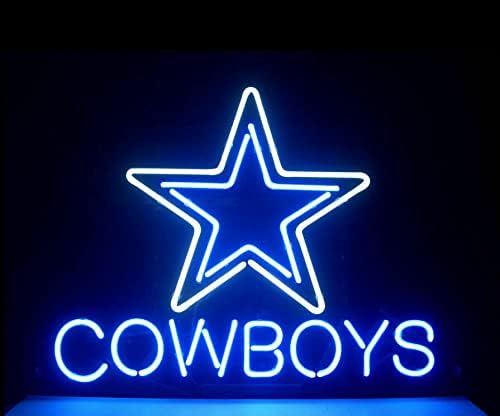 Queen Sense 14 x 10 pulgadas Dallas Sports Team Cowboy Neon Sign Light Man Cave Bar Pub Beer Gift Neon Lamp A114DCB