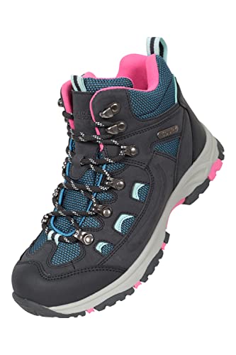 Mountain Warehouse Adventurer Kids Waterproof Boots - IsoDry Footwear with Synthetic Upper, Heel & toe bumpers - For Spring Summer, Hiking, Trekking, Outdoors & Walking Navy Kids Shoe Size 10 UK