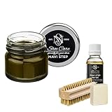 MAVI STEP Aurora Premium Suede & Nubuck Care Kit para reparación de zapatos, botas, muebles, sofás y chaquetas, hombres y mujeres, 134 Verde Oliva, Talla única
