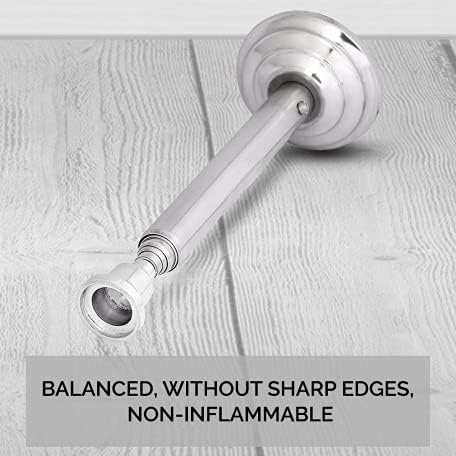 Luvottica Stainless Steel Trataka Candle Stand for Opening Third Eye Meditation with adjustable shaft, well balanced, without sharp edges and of non-inflammable material