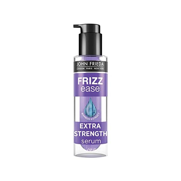 John-Frieda-Frizz-Ease-Extra-Strength-Hair-Serum-Anti-Frizz-Nourishing-Hair-Treatment-for-Dry-Damaged-Frizzy-Hair-Frizz-Control-and-Heat-Protectant-with-Bamboo-Extract-169-Ounce John Frieda Anti Frizz, Frizz Ease Extra Strength Hair Serum with Argan Oil, Anti-Humidity Spray for Hair, Nourishing Treatment for Thick, Coarse Hair, 1.69 Oz