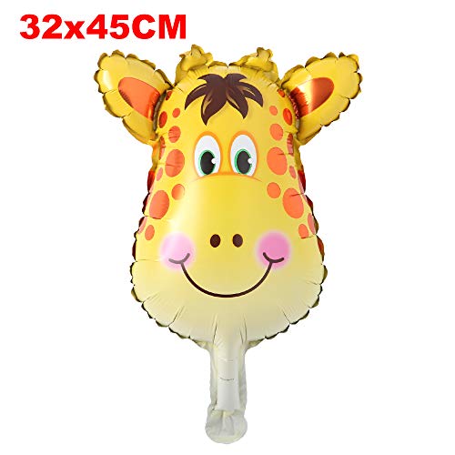 Mini Animal Head Foil Balloon, Zoo Inflatable Air Ballon Baby Shower Happy Birthday Party Decorations Supplies Kids Gifts (Mini Elephant Head) #TOP3