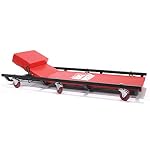 BIG RED TR6452 Torin Rolling Garage/Shop Creeper: 40" Padded Mechanic Cart with Adjustable Headrest and 6 Casters, Red - Image 5