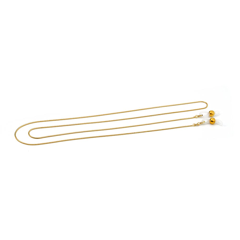 Cadena De Gafas Gafas De Sol Cadena Correa Gafas Cuerda Gafas Gafas Cadena Plateado Cordón Hembra Literario Retro Cadena Simple Cuerda Colgando Cuello Cuello Antideslizante-Dorado