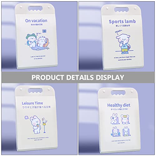 STOBOK 4 Pçs Pastas De Arquivo De Acordeão Bonito Saco De Acordeão Plástico Organizador De Papel Pas