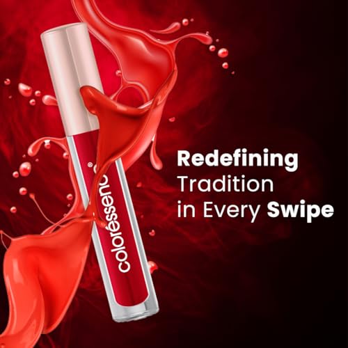 Image of COLORESSENCE Liquid Sindoor, Red, 3ml | Quick Dry | Long Lasting | Waterproof | Sponge Tip Applicator | Highly Pigmented | Easy Application