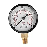 TOPPERFUN Pressure Gauge Vacuum Pressure for Air Compressor HVAC Water Oil Gas Industrial Gauge