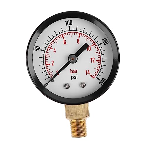 TOPPERFUN Pressure Gauge Vacuum Pressure for Air Compressor HVAC Water Oil Gas Industrial Gauge