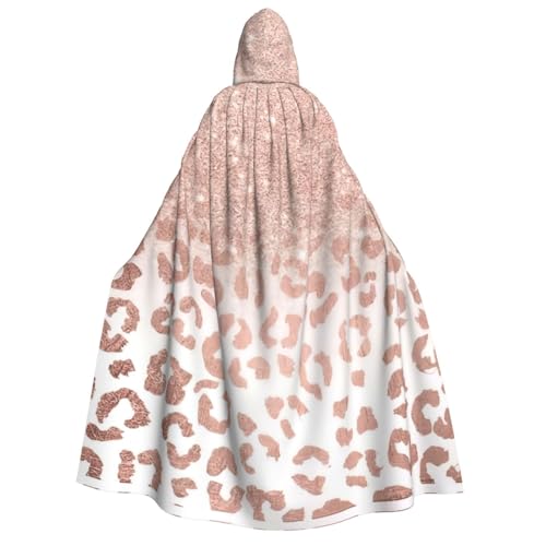 Cape à capuche or rose 190 cm à paillettes pour cosplay et bal