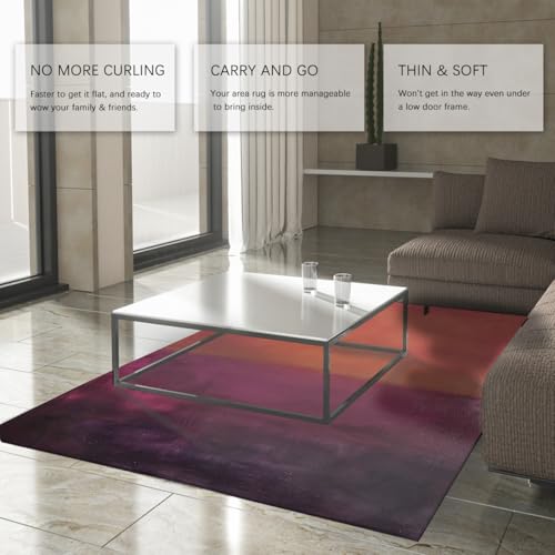 Tapis lavable 100x150cm abstrait et antidérapant multicolore