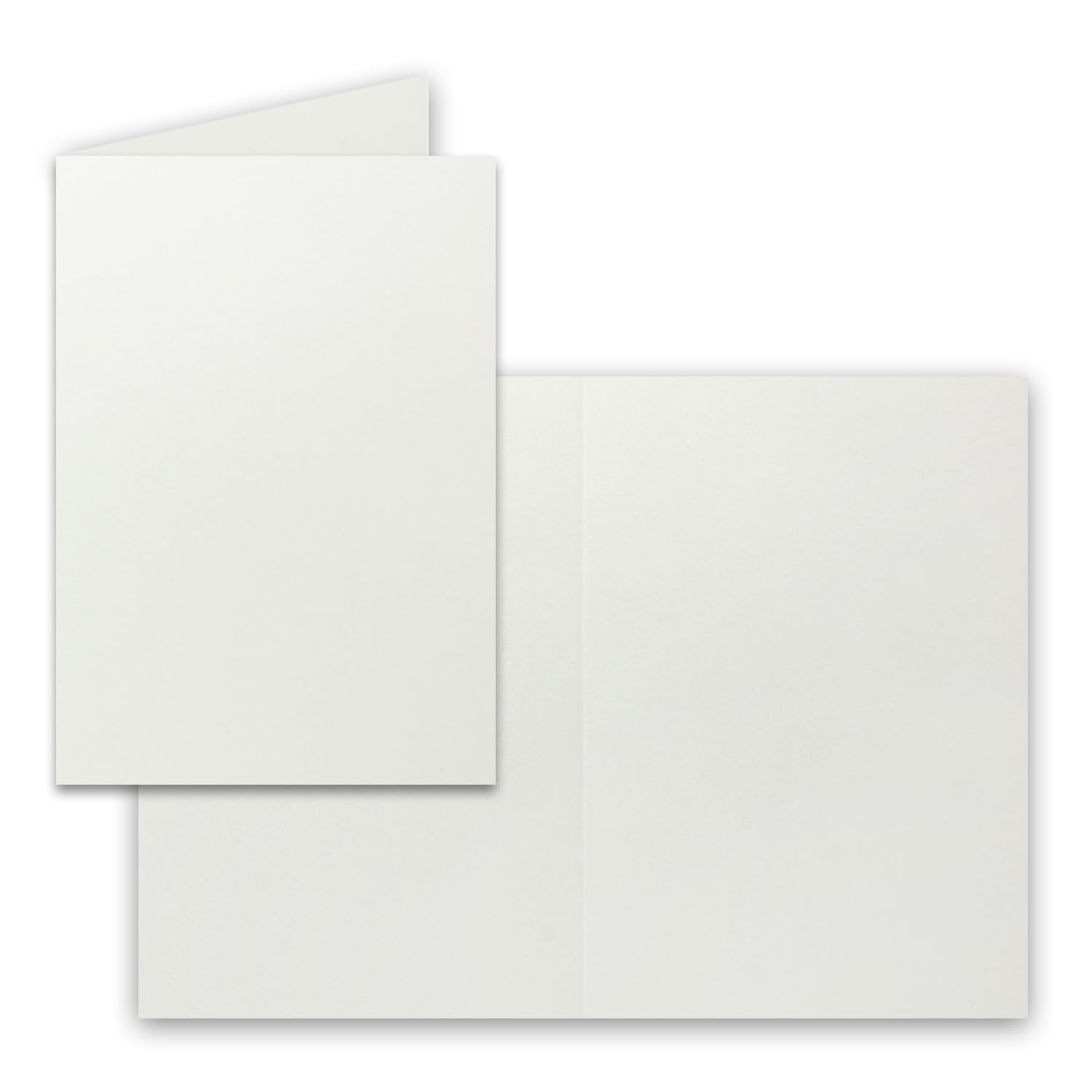 150x tarjetas plegables B6 - color: gris claro - 11,5 x 17 cm cerradas (23 x 17 cm abiertas) - muy estables de forma - para tarjetas de invitación, boda, cumpleaños