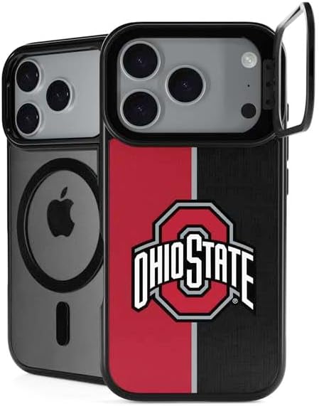 Skinit Kickstand Phone Case Compatible with iPhone 17 Pro Max - Officially Licensed Ohio State University Pattern Design
