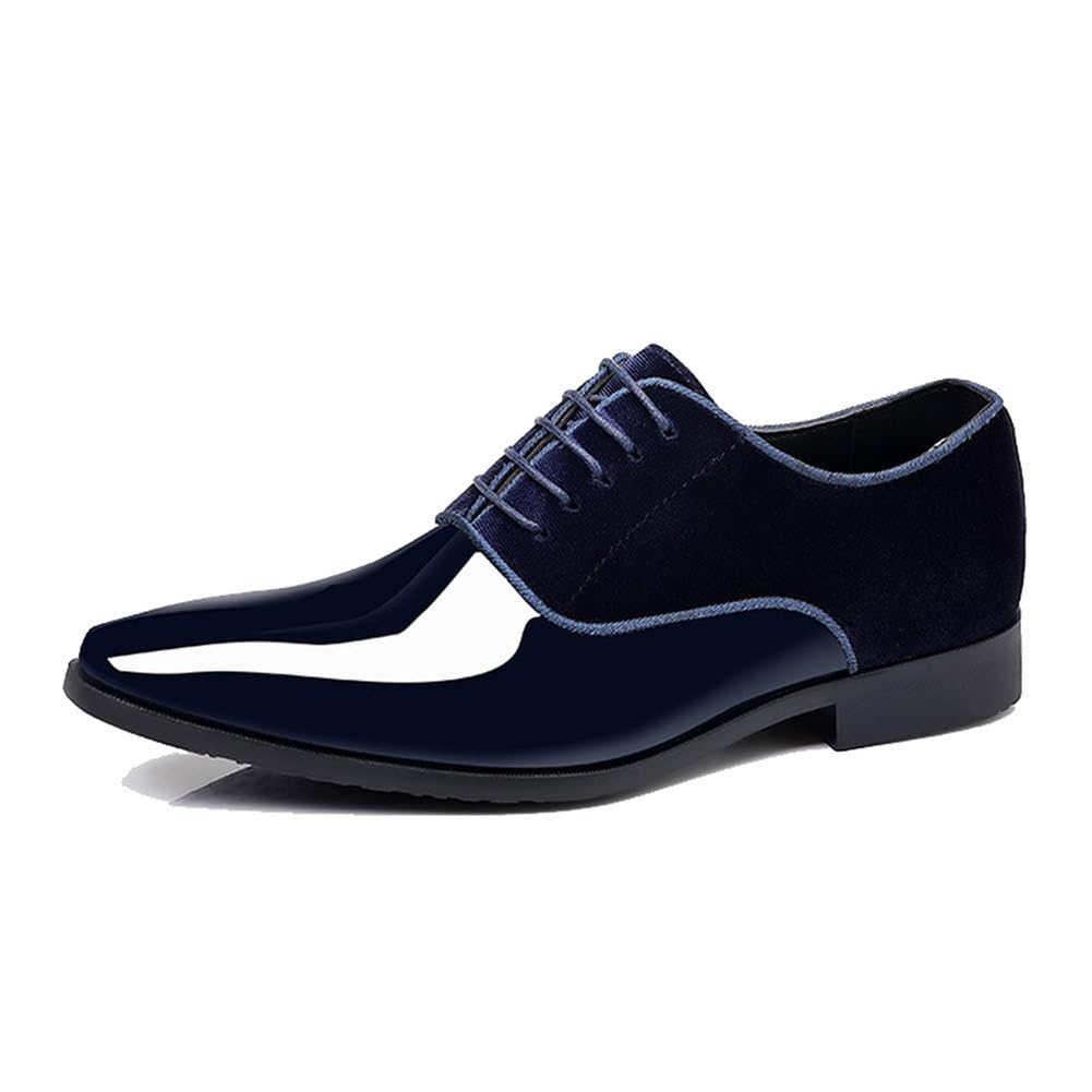 Scarpe Eleganti Uomo Oxford Scarpe da Smoking Stringate A Punta Classiche per Matrimonio Cerimonia Business