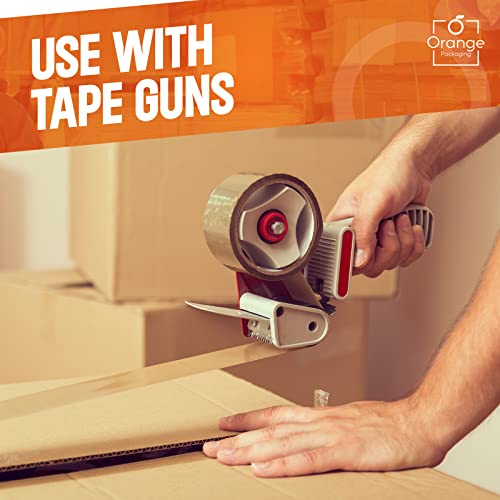 Orange Packaging Brown Parcel Tape, 6 Rolls Packaging Tape Strong 48mm x 66m, Brown Tape for Packing Boxes Storage, and Shipping - Image 3