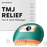SandoKare TMJ Relief Products Jaw, TMJ Relief Massager, Vibration and Heating, Ergonomic Multi-Needle Design TMJ Massage Tool, Effective Jaw & Neck Pain, Grinding and Clenching Teeth Relief (Green)
