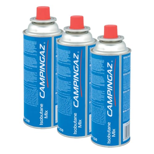 Campingaz Cartouche de Gaz à Valve CP 250, pour Réchauds Camp Bistro, Cartouche Compacte et refermable, Bleu (Lot de 3)
