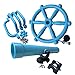 Loggyland Zubehörset für Spielturm Lenkrad + Fernrohr + 4 Handgriffe Sparset Zubehör Set Türkis