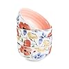 Fanquare 24oz vintage floral salad bowls set of 4 pink porcelain ramen bowls kitchen serving bowls 6 cereal bowls  urban country home decor