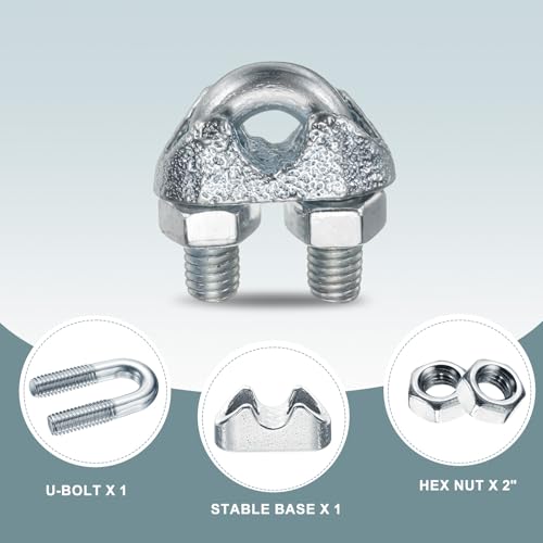 Collier de serrage M5 en acier premium pour cable de garde-corps architectural