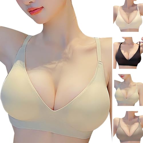 Générique Soutien Gorge Confortable Grande Taille, Brassiere Femme sans Armature, Soutien Gorge Decollete Plongeant Soutiens-Gorge Firm Lift Brassiere Push Up Brassière Forte Poitrine Soutiens-Gorge