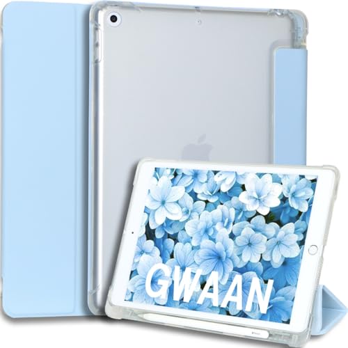 GWAAN iPad 10.2�C���` ��X���� ��W���� ��V���� (2021/2020/2019) �ƌ݊������� �X�}�[�g�J�o�[ �P�[�X �������N���A Pencil���[ �O�܂�ی�J�o�[ �I�[�g�X���[�v�@�\ �t�`�͏_�炩��TPU �w�ʂ͍d��PC�f�ނ̃n